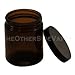 Large Amber Glass Storage Jar with Air-Tight Lid