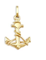 Anchor Pendant 14k Yellow Gold Sailor Nautical Charm