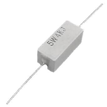 10x Axial Lead Ceramic Cement Power Resistor 4K Ohm 5W: Single