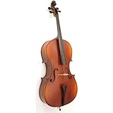 Knilling Bucharest ModelCarved Cello Outfit, Full 4/4 Size (Perfection Pegs, Thermoplastic Case, Glasser Fiberglass Bow)