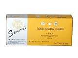 STEAMED TIENCHI GINSENG TABLETS (SHU TIAN QI)500mg X 36 tablets per box.