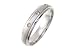 9ct 4mm White Gold Matt Centre 6pts Diamond Set Weding Ring