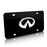 Infiniti 3D Logo on Black Metal License Plate by Infiniti