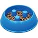 Brake-Fast Dog Food Slow Feed Bowl - Medium Blue