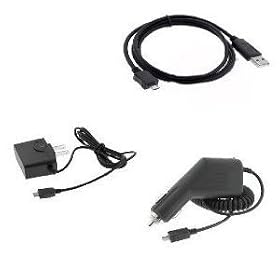 Home Travel Wall Charger + Rapid Cell Phone Car Charger + USB Data Sync Charge Cable for Blackberry Bold 9700 / Storm 2 9550 / Curve 8530