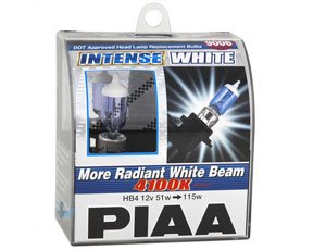 PIAA 10925 9005 (HB3) Intense White - 9005 60W=120W Xtra Intense White Bulb, Twin Pack