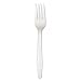 Boardwalk YPH-FW White Full Length Polystyrene Fork (Case of 1000)