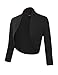 Doublju Womens 3/4 Sleeve Bolero Shrug Open Front Cardigan