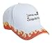 I SUFFER FROM A-CUTE LHASA APSO- ITIS Adult White Hat with Red Flames FIRE