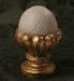Finial Showcase Antique White and Crackle Gold Ball Finial- R29/R29