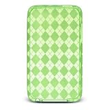 Apple iPod Touch 3G Crystal Silicone Skin Case (Checkers Design) (Green)
