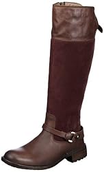 Mexx Denise 1 Cow Lthr Suede F7HWB022, Damen Fashion Stiefel, Rot (Mogano 228), EU 40