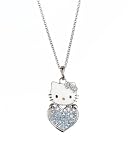 Hello Kitty Birthstone Kitty Blue Topaz Sterling Silver Pendant, 18