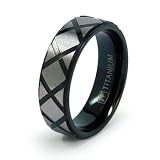7mm Black Titanium Ring (Sizes 8-12)