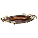 Brown/Amber Glass Platter with Grape Accents