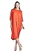 82 Days Women'S Rayon Span Kimono Loose Fit Mid Long Jersey Dress - Solid