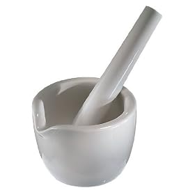 Pestle, glazed porcelain, Coors Ceramics Company, 130 mm L