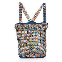 Soda pop-top backpack Blue Rainbow Gleam