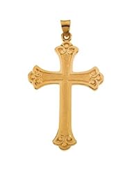 14K Yellow Gold 46.00X31.00 mm Cross Pendant