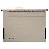 Produkt-Bild: Esselte Leitz 19863085 H&auml;ngetasche Alpha , seitlich mit Fr&ouml;schen, Colorspankarton, 5 St&uuml;ck, grau