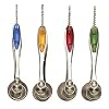 Stainless Steel Blue Grip Measuring Spoons,set of 5