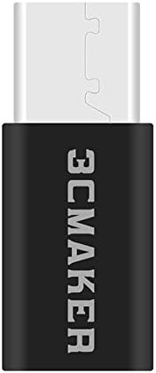(3CMaker) USB-C to Micro USB Adapter Type C Male to USB micro B Female Supported Type-C Devices-Black