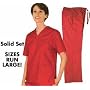 Women's Scrub Set (Assorted Colors, XS-3X) Medical Scrub Top and Pant