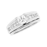 14K White Gold Diamond Wedding Set - 2.16 Ct.