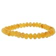 8mm Rondell Stretch Bracelet - Yellow Jade