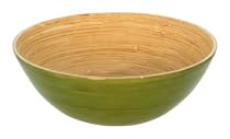 Simply Bamboo 12" Bamboo Bowl Glossy Celadon