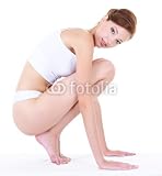 Wallmonkeys Peel and Stick Wall Decals - Woman with Perfect Healthy Body - Removable Graphic