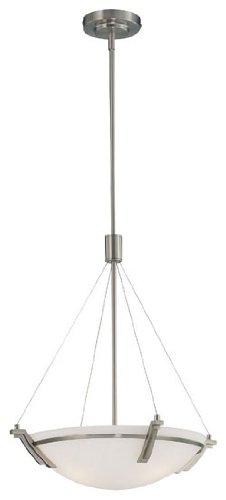Lite Source LS-19031PS Silvia 16-Inch Ceiling Lamp, Polished Steel with Frosted Glass On Sale