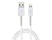 MOS Spring Lightning Cable Aluminum Heads, Spring Relief, White, 1ft