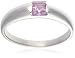 9ct White Gold AMR315786 Ladies Princess Cut Amethyst Solitaire Ring