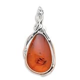 Sterling Silver Extra Large Amber Pendant