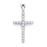 14k White Gold New Classic Round Diamond Cross Pendant 31oZHRzhEAL. SL160 14k White Gold New Classic Round Diamond Cross Pendant