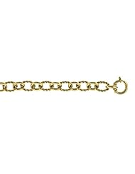 14KT Yellow Oval Mixed Link Bracelets Length = 8