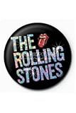 Rolling Stones/ローリングストーンズ《LOGO》1インチ缶バッジ【銀ラメ】