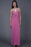 Mauve Rhinestone Halter Dresses by Mary L Couture