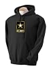 Custom U.S. Army Star logo on mens & youth hooded pullover sweatshirt