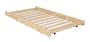 Twin Size Trundle Bed Frame - Unfinished Wood - 100% Clean Solid Wood No Toxins Made in America Simple and Strong!!