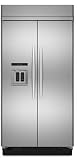 KitchenAid Architect Series II KSSC48QVS 48 Built-in Side-By-Side Refrigerator with 29.7 cu. ft. Capacity, Adjustable SpillClean Glass Shelves, Adjustable Gallon Door Bins, External Ice/Water Dispenser with In-Door-Ice Dispensing System, and PuR Filtration