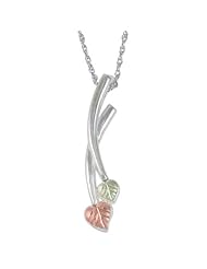 Black Hills Gold Dangling Sterling Silver Necklace