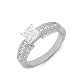 1.45 Carats Diamond Engagement Ring on 14k White Gold Princess Cut Sale