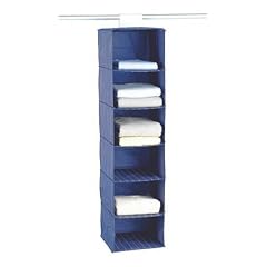 WENKO 4374100100 W�schesortierer Comfort - 6 F�cher, Kunststofffilm, 30 x 122 x 30 cm, blau gestreift