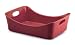 Rachael Ray Stoneware 9-Inch by 13-Inch Rectangular "Lasagna Lover" Pan, Red
