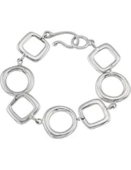 Clevereves Sterling Silver Fashion Link Bracelet