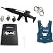 XM8 Toy Gun 36" With Firing Sounds and Lights, Add on COMBO KIT ARMY SET INCLUDES: Army Camo Helmet, Toy Binoculars, Toy Watch, Toy Grenades, Toy Canteen, Toy Walkie Talkie, Toy Friction MP5, 3 Realistic Toy Grenades, Stainless Steel Handcuffs, Army Vest, Robocop Blowblack Electric Toy Gun