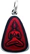 Red Buddha Amulet Pewter Pendant Necklace