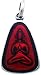 Jewelry : Red Buddha Amulet Silver Tone Pewter Pendant Necklace